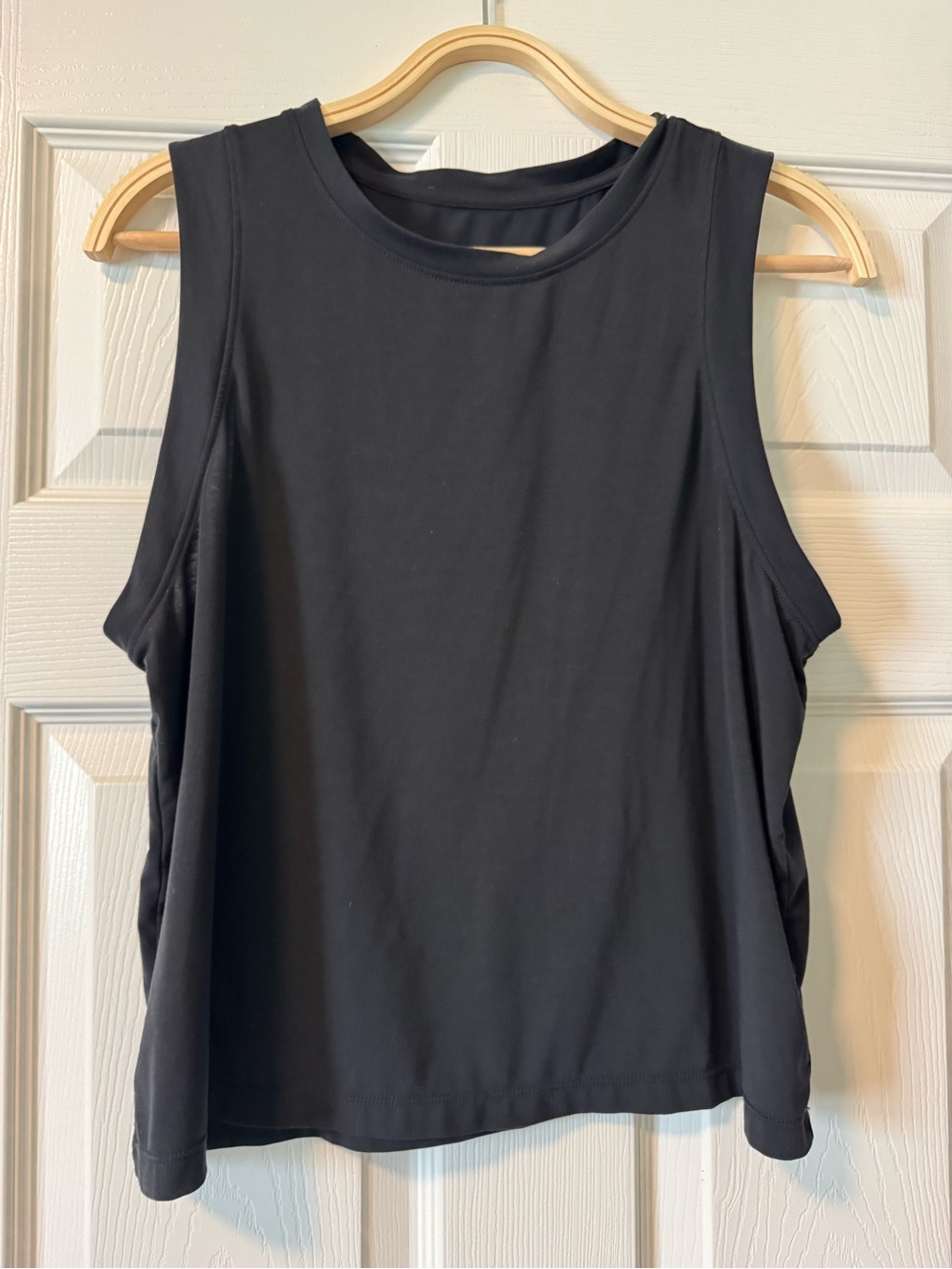 Zella New Take Boxy Tank Top - Pima Cotton/Tencel Modal Blend - Black